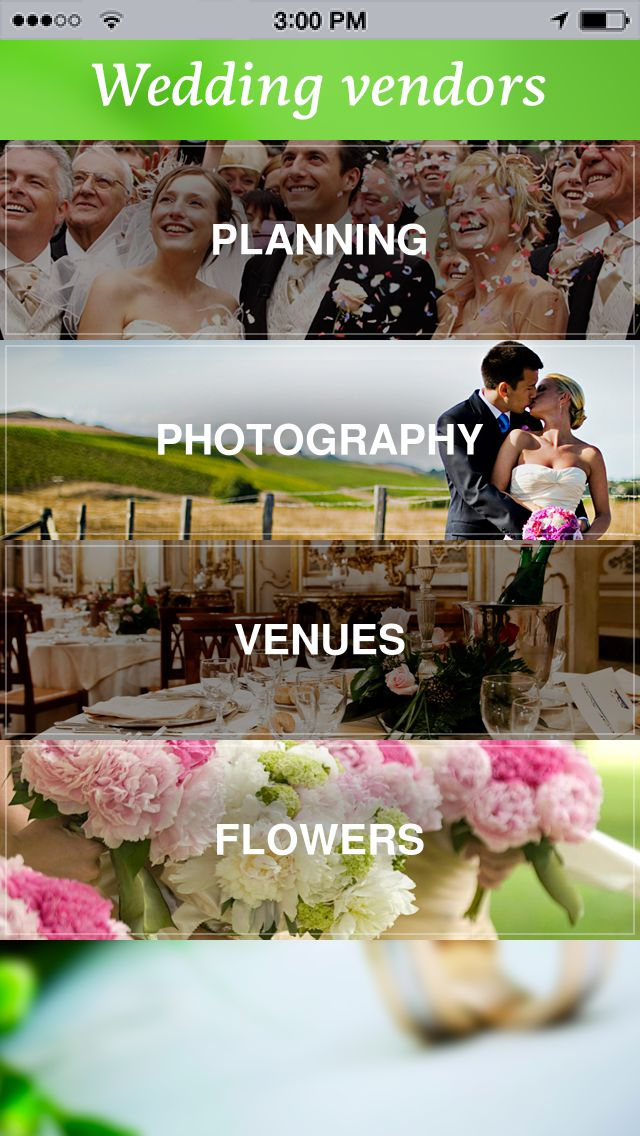 Wedding vendors App Templates